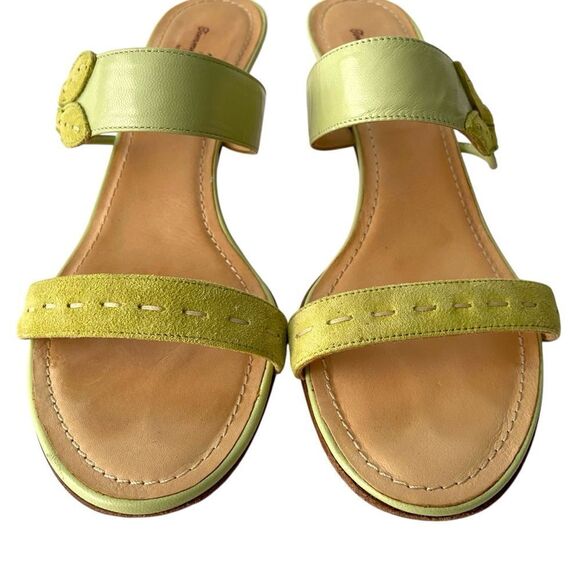 Tommy Bahama Green Kitten Heels Sandals Made in Italy in Size 9M - Picture 5 of 9